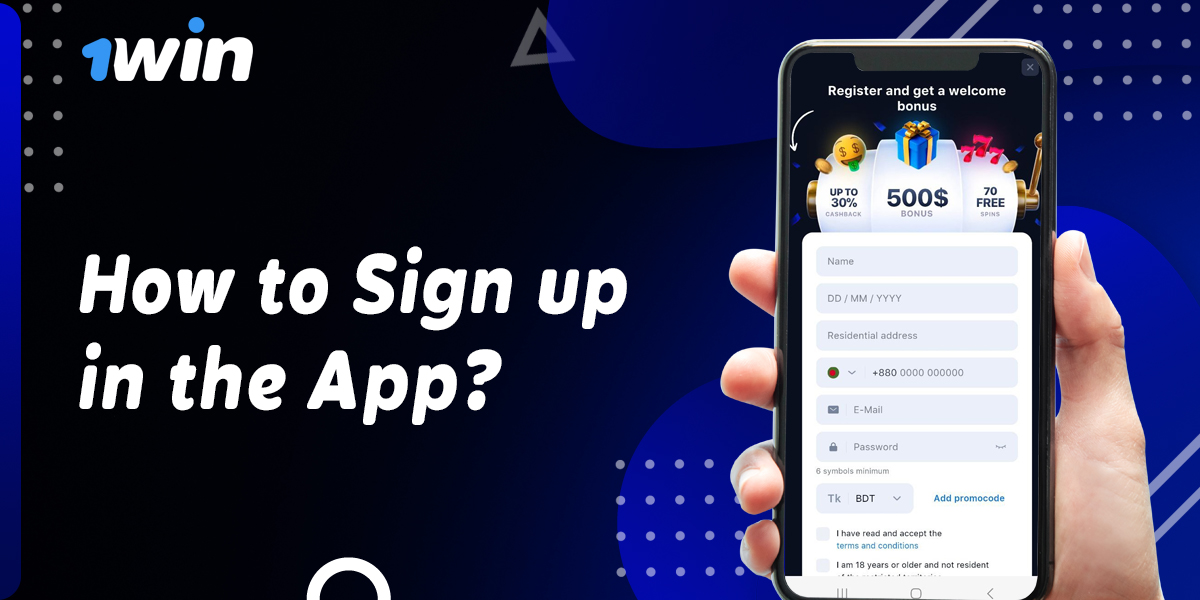 Instructions for Brazili users to register a new account via 1Win app 